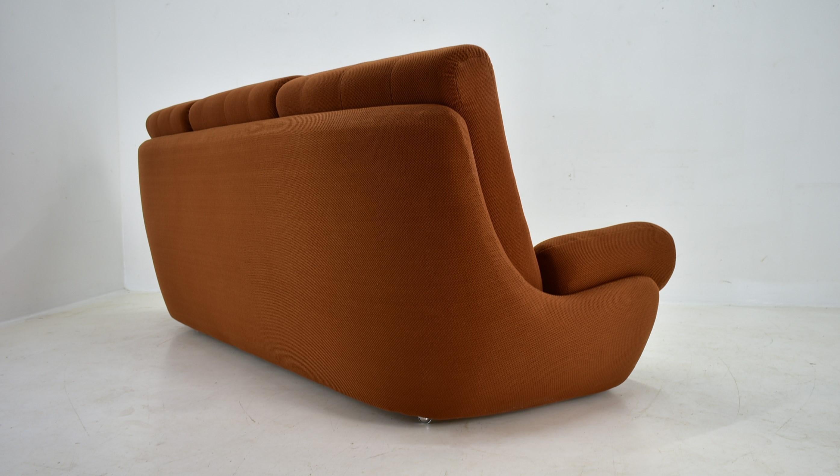20th Century , Brown Atlantis Three seats Sofa, 1960s 9