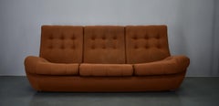 20th Century , Brown Atlantis Three seats Sofa, 1960s