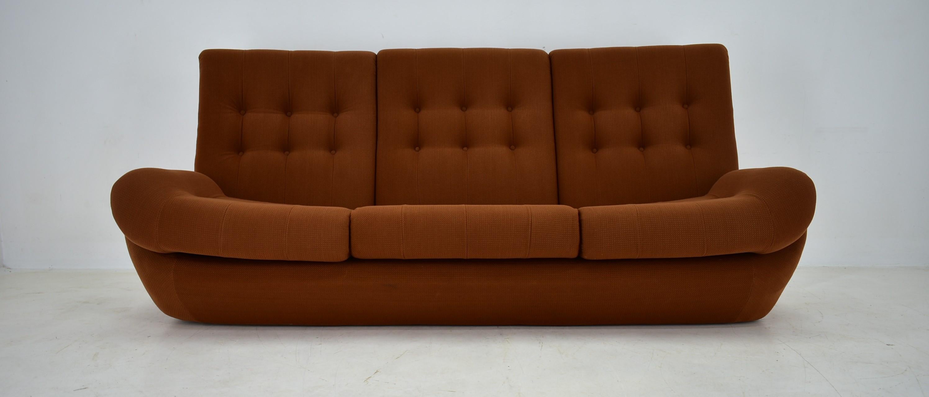 Mid-20th Century 20th Century , Brown Atlantis Three seats Sofa, 1960s