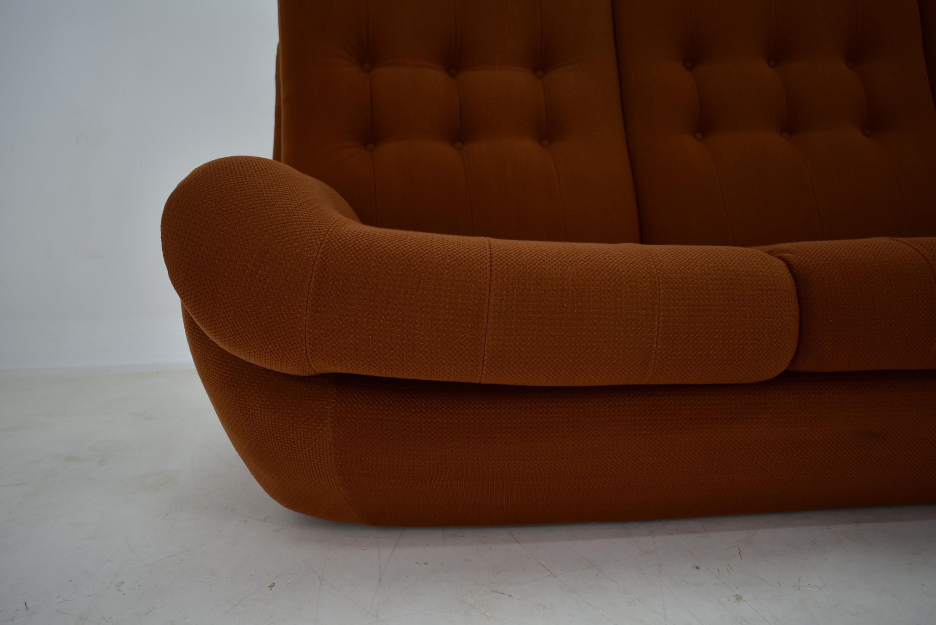 Fabric 20th Century , Brown Atlantis Three seats Sofa, 1960s