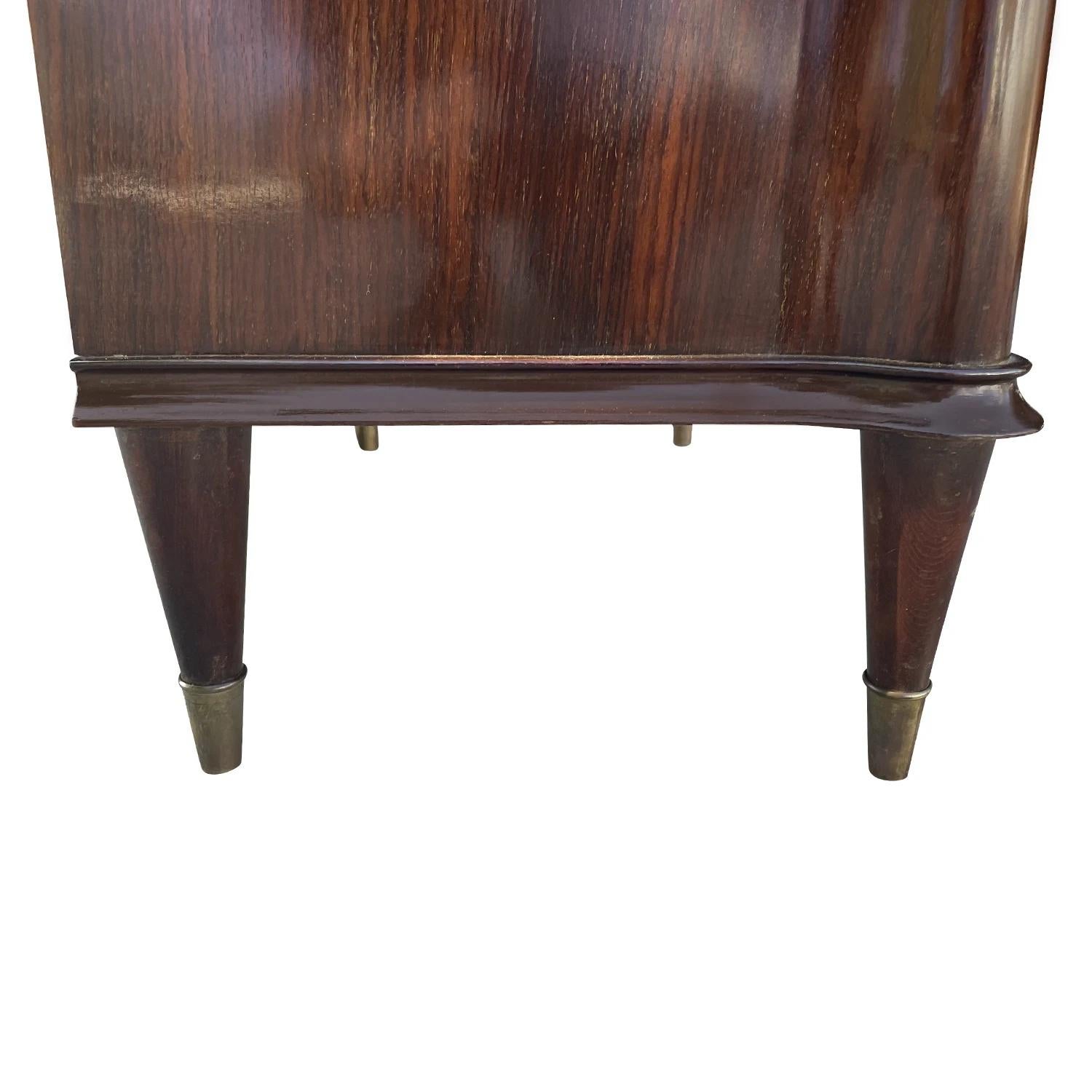 20th Century Italian Pair of Vintage Mahogany Bed Side Tables by Paolo Buffa For Sale 7