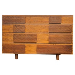 Commode en noyer brun italien du 20e siècle M. Singer & Sons, armoire de Gio Ponti