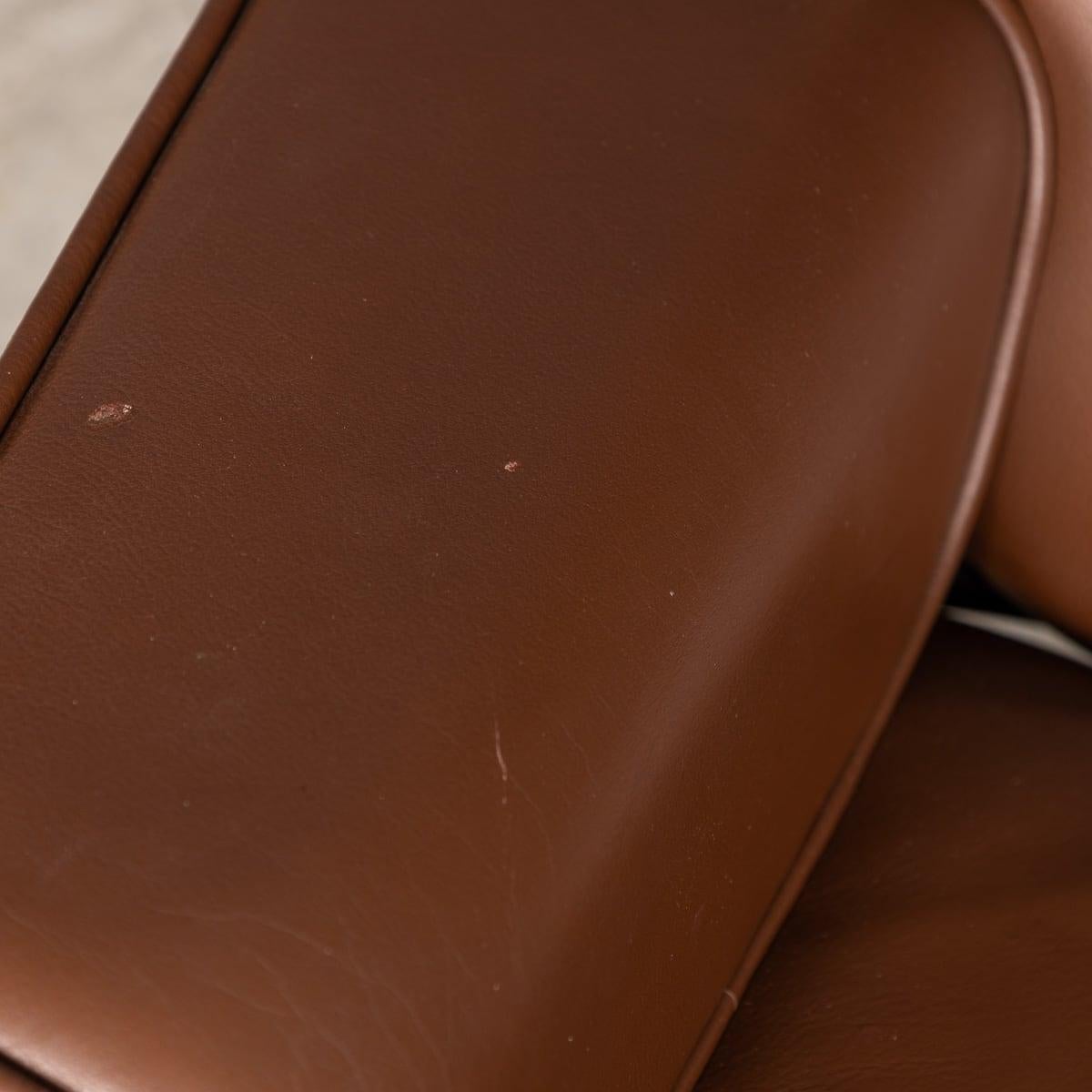 20th Century Brown Leather Eames Lounge Chair By Vitra, Made In The USA c.1990 For Sale 8
