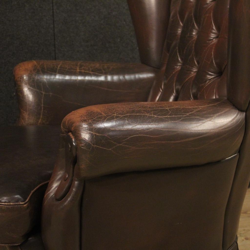 20th Century Brown Leather English Chester Armchair, 1970 2