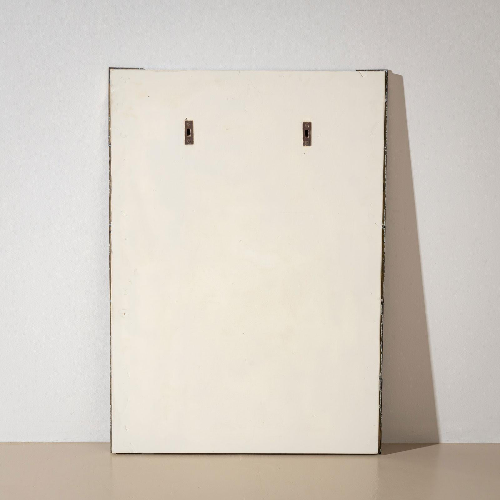 20th Century Brutalist Brass Mirror, attributed to Luciano Frigerio, Italy For Sale 4