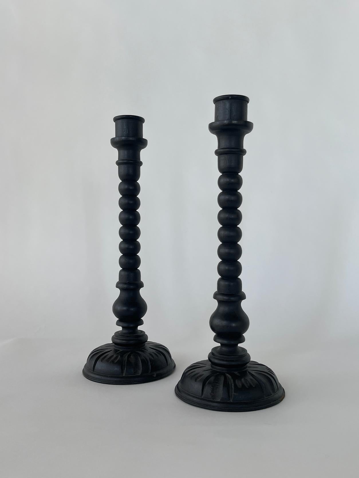 Unknown 20th Century Brutalist Candle Stick Holders
