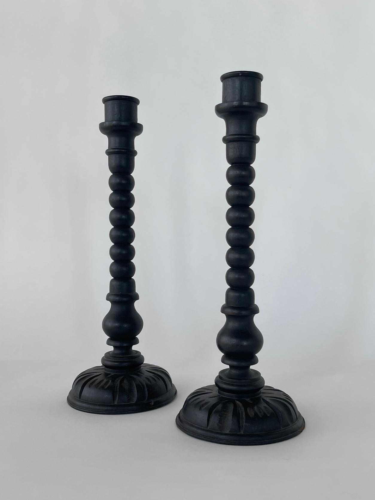 Hand-Crafted 20th Century Brutalist Candle Stick Holders