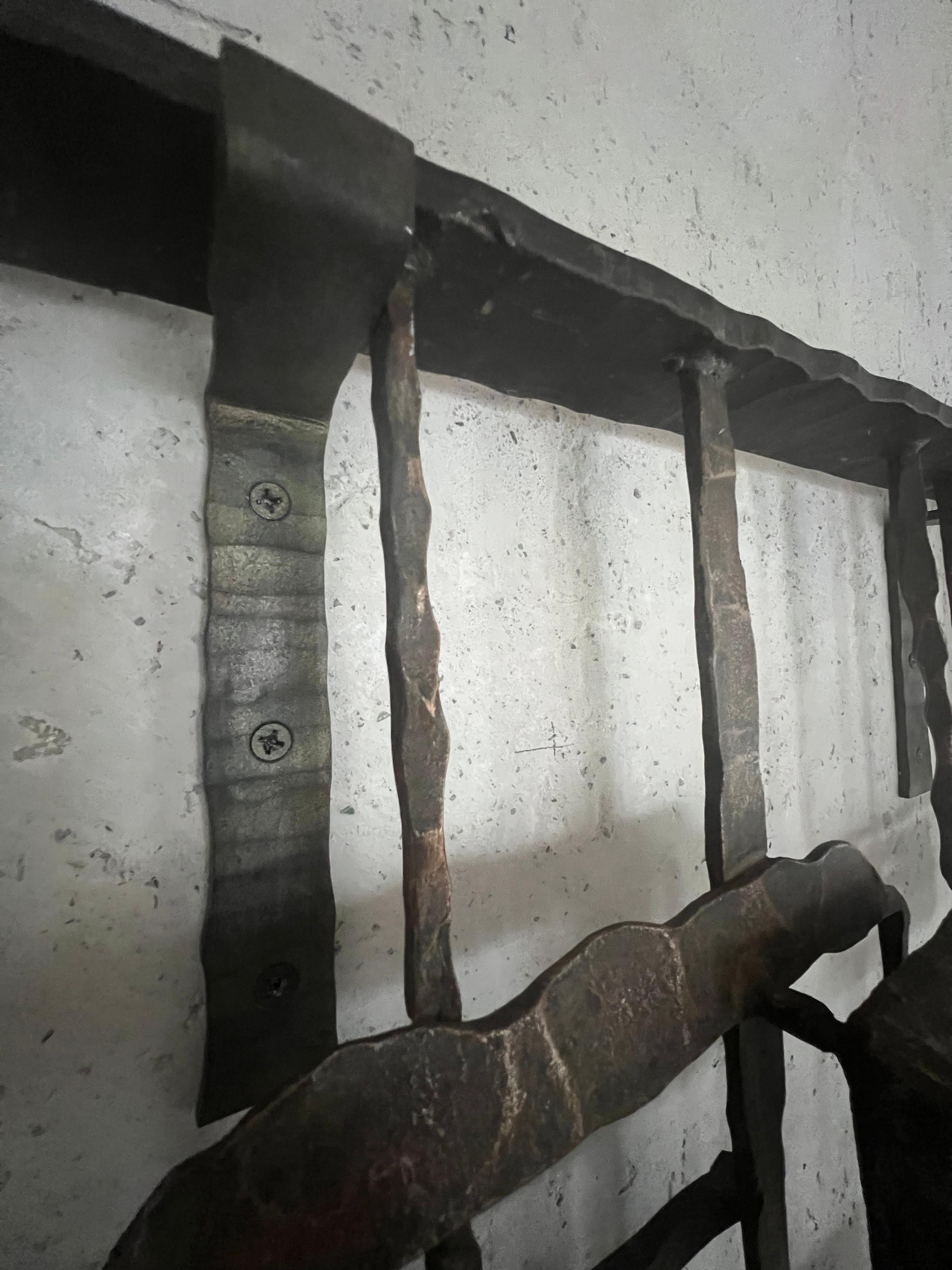 20th Century Brutalist Iron Railing From Italy For Sale 2