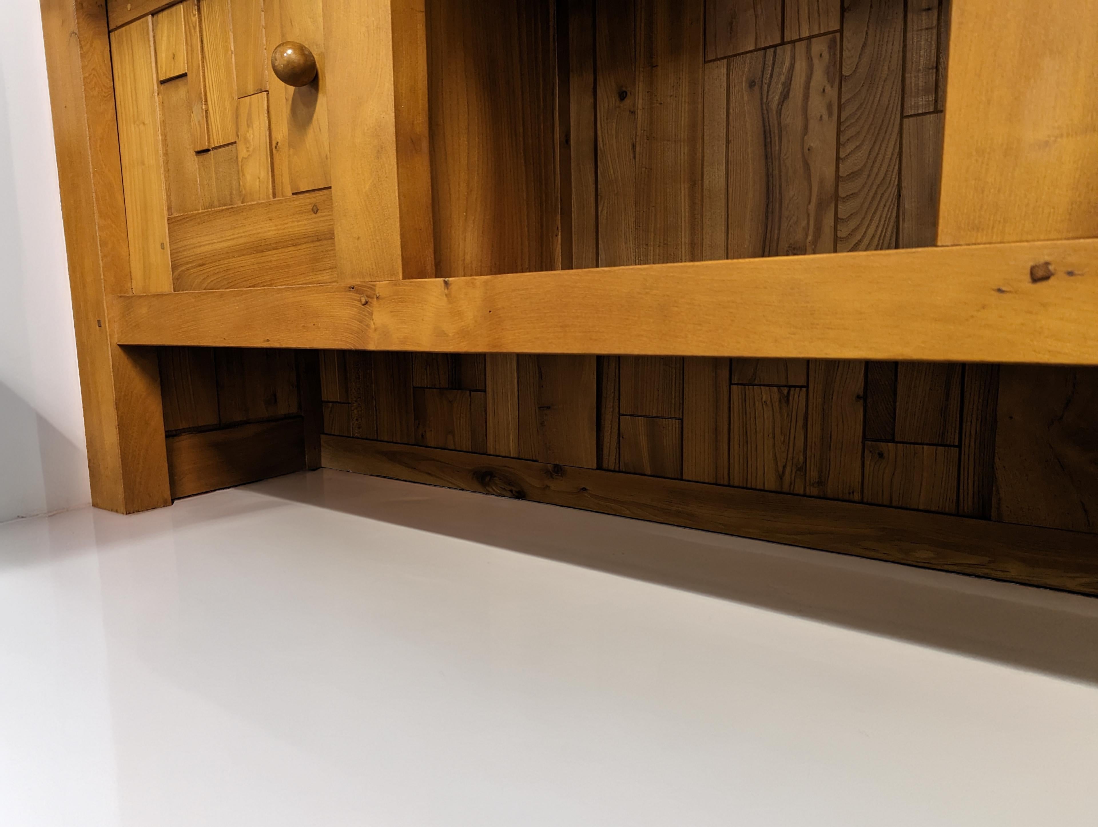 20th Century, Brutalist, solid wood buffet In Good Condition For Sale In Kaštel Sućurac, HR