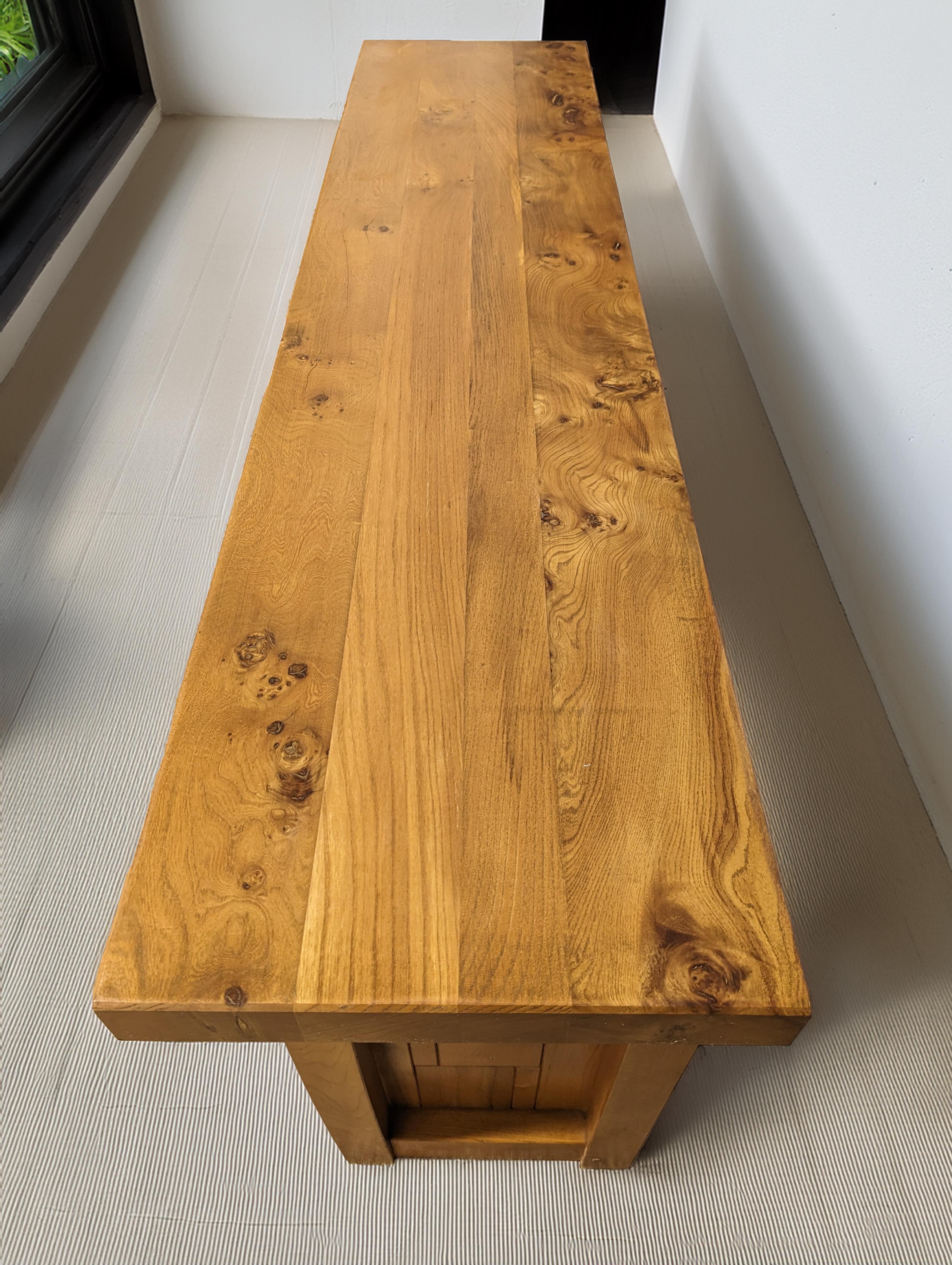 Mid-20th Century 20th Century, Brutalist, solid wood buffet For Sale