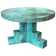 20th Century Brutalist Style Copper Coffee Table