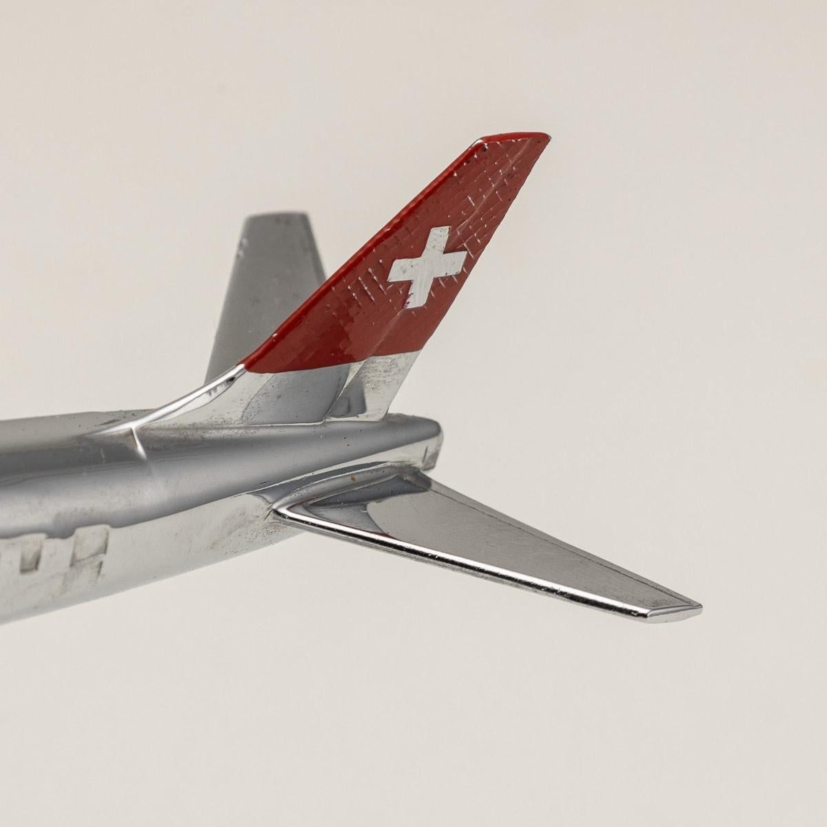 Swiss 20th Century Buhler Flight Souvenir Ashtrays, Collection Of 6 Planes