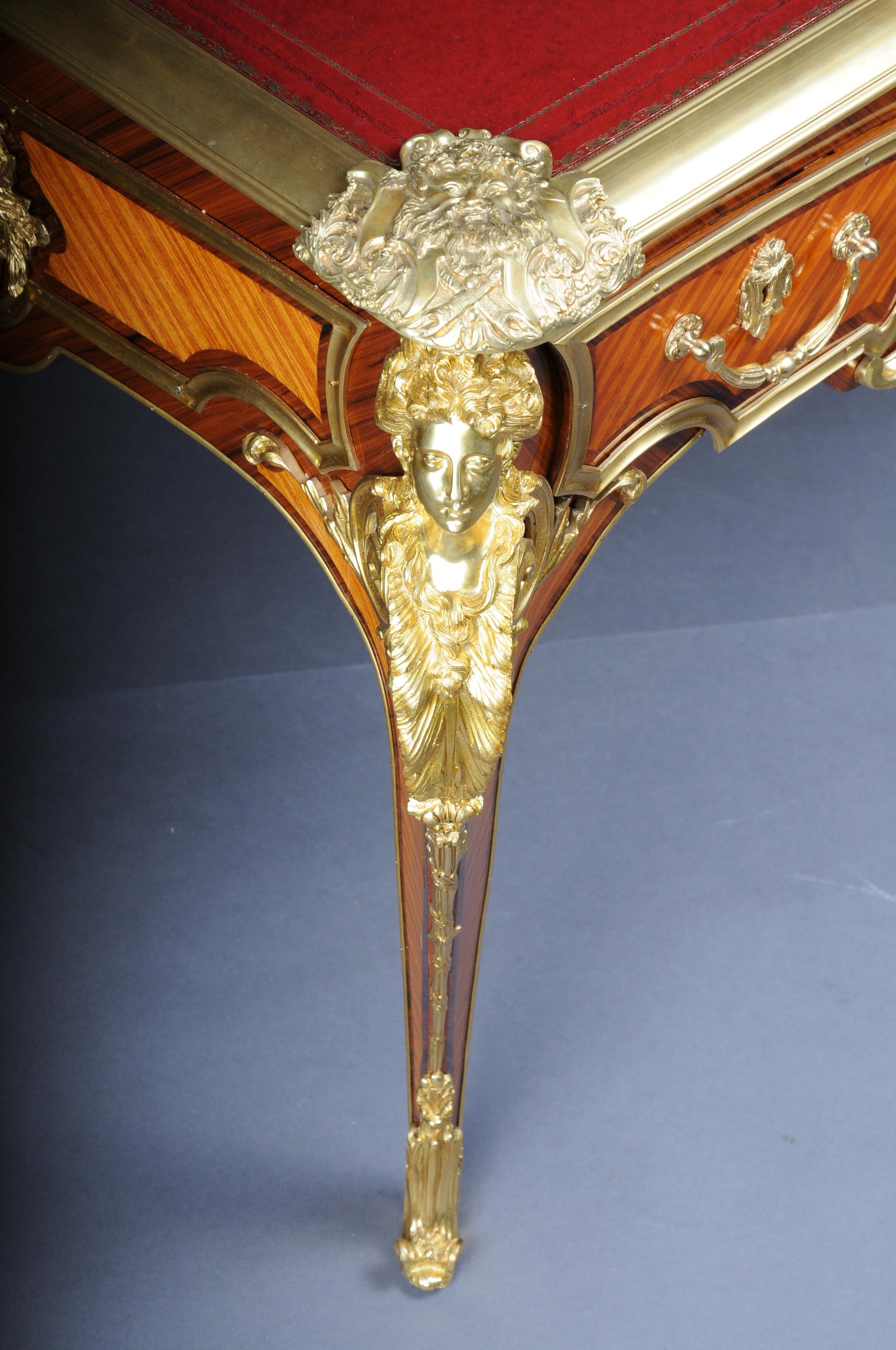 Bronze Bureau Plat du 20ème siècle d'après le modèle d'Andre Charles Boulle en vente