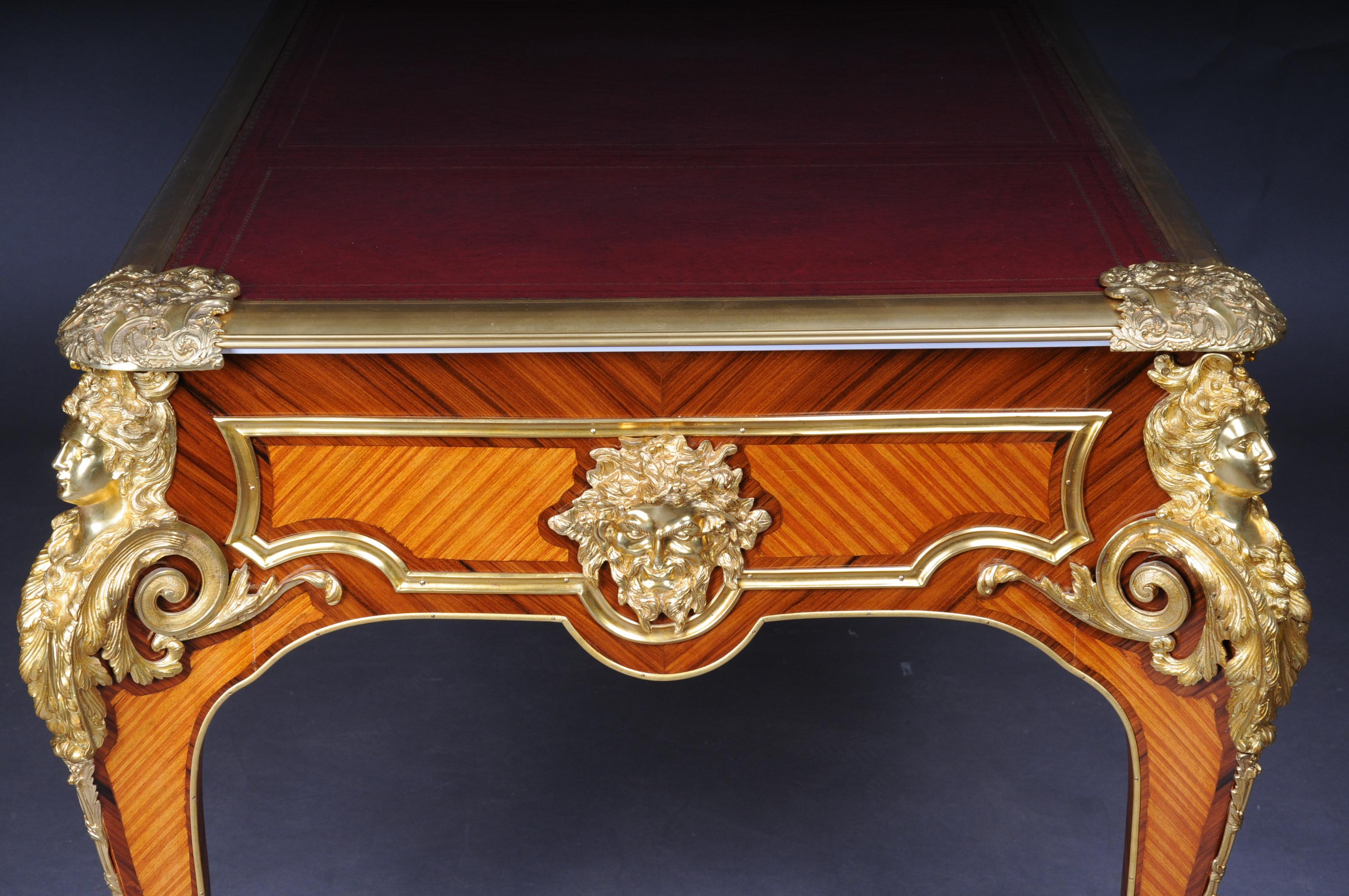 20th Century Bureau Plat or Desk by the Model of Andre Charles Boulle For Sale 4