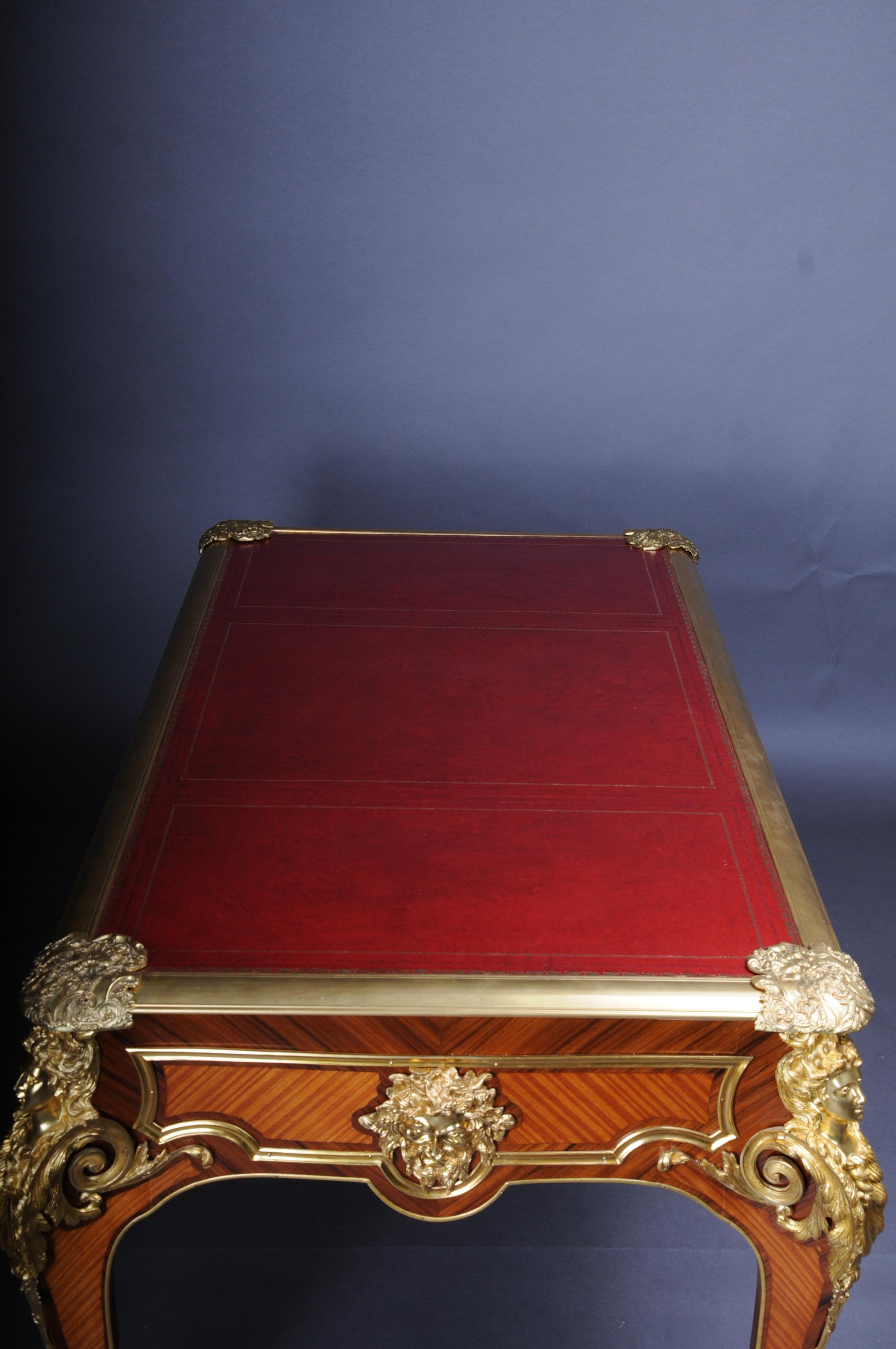20th Century Bureau Plat or Desk by the Model of Andre Charles Boulle For Sale 5