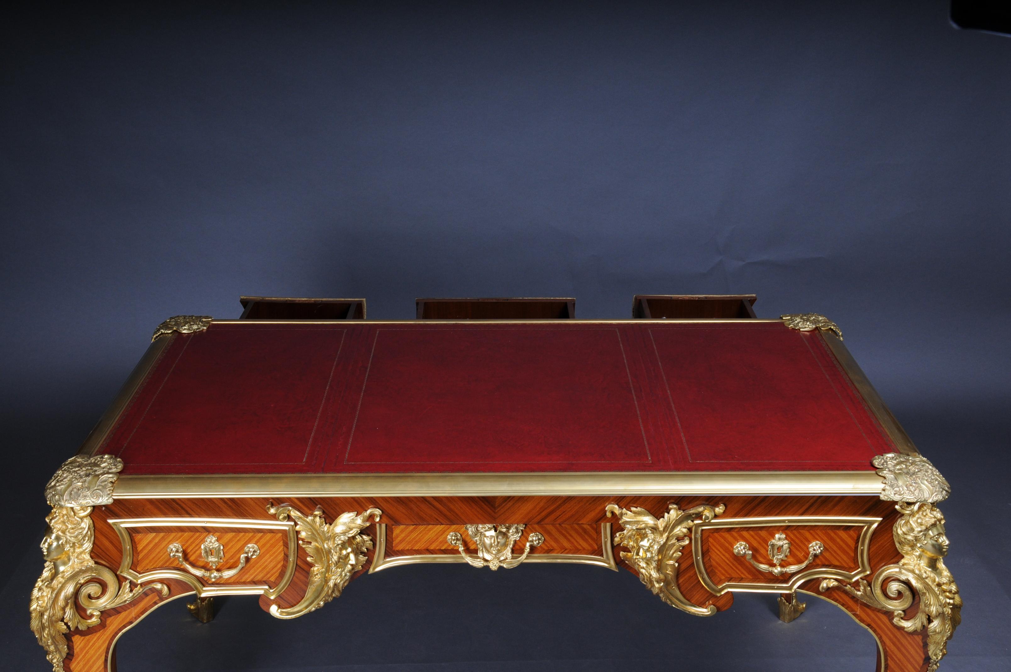20th Century Bureau Plat or Desk by the Model of Andre Charles Boulle For Sale 8