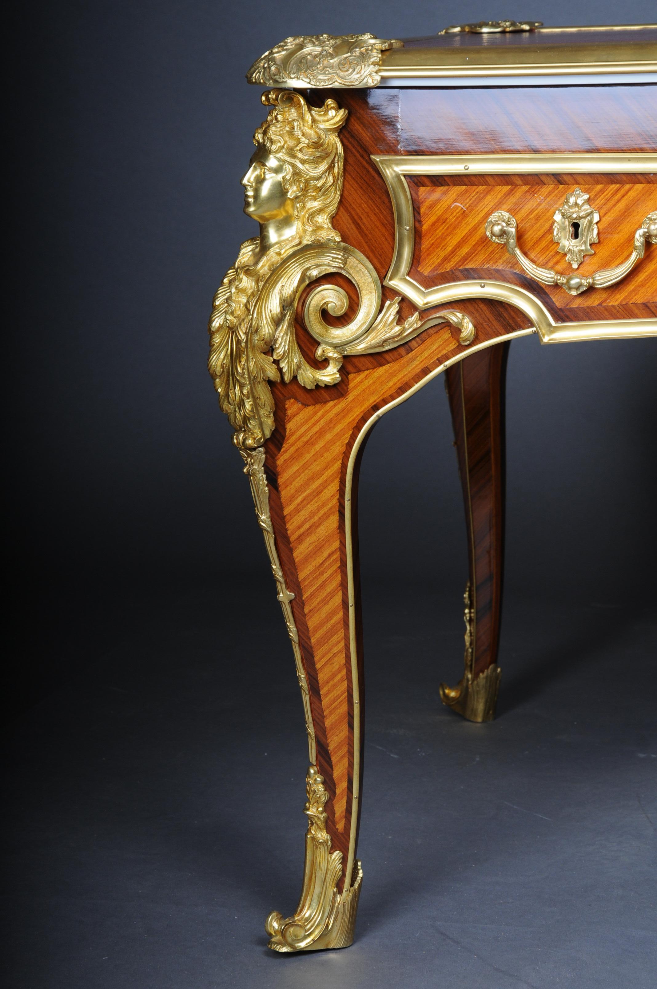 French 20th Century Bureau Plat or Desk by the Model of Andre Charles Boulle For Sale