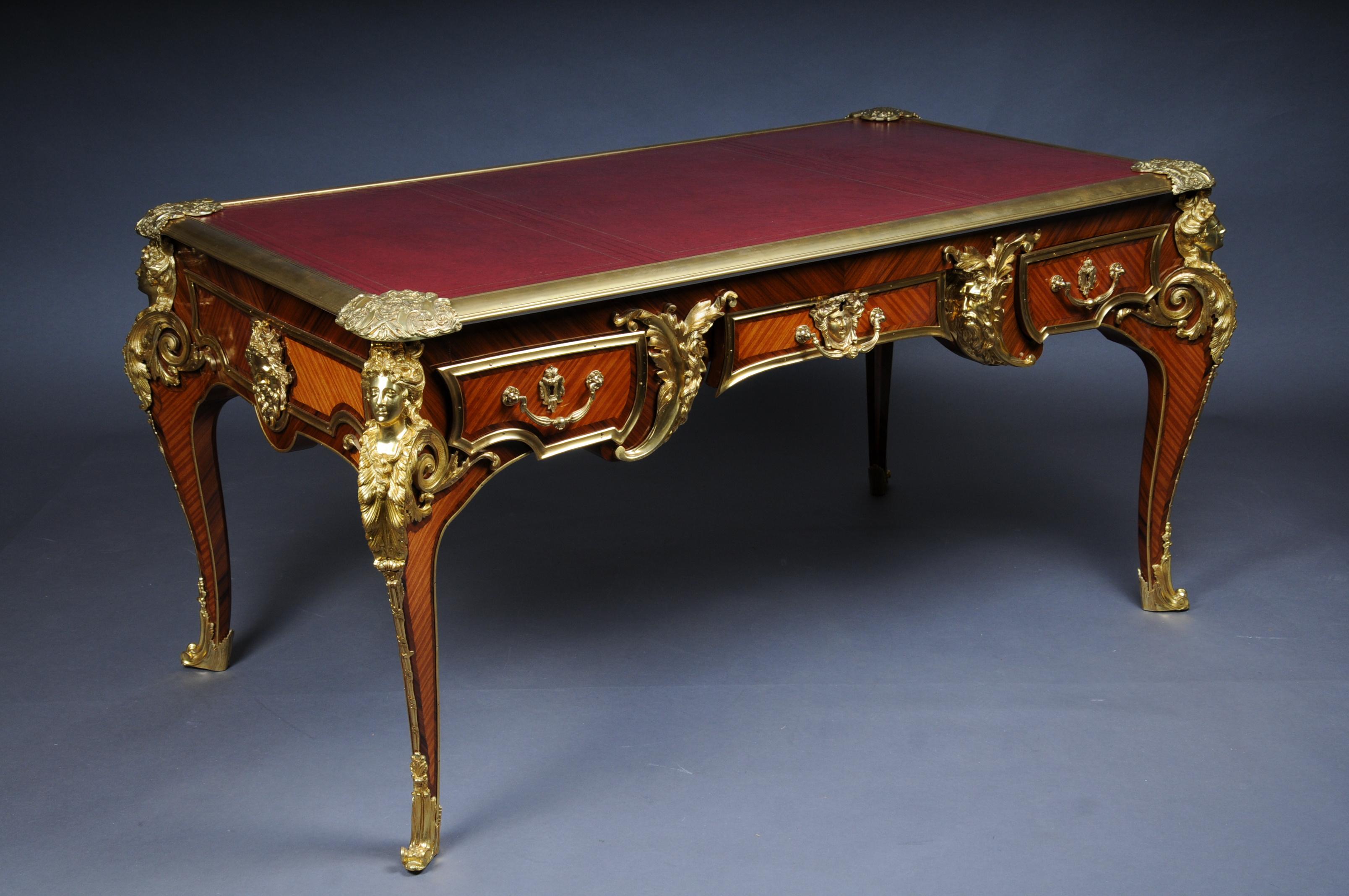 20th Century Bureau Plat or Desk by the Model of Andre Charles Boulle For Sale 1