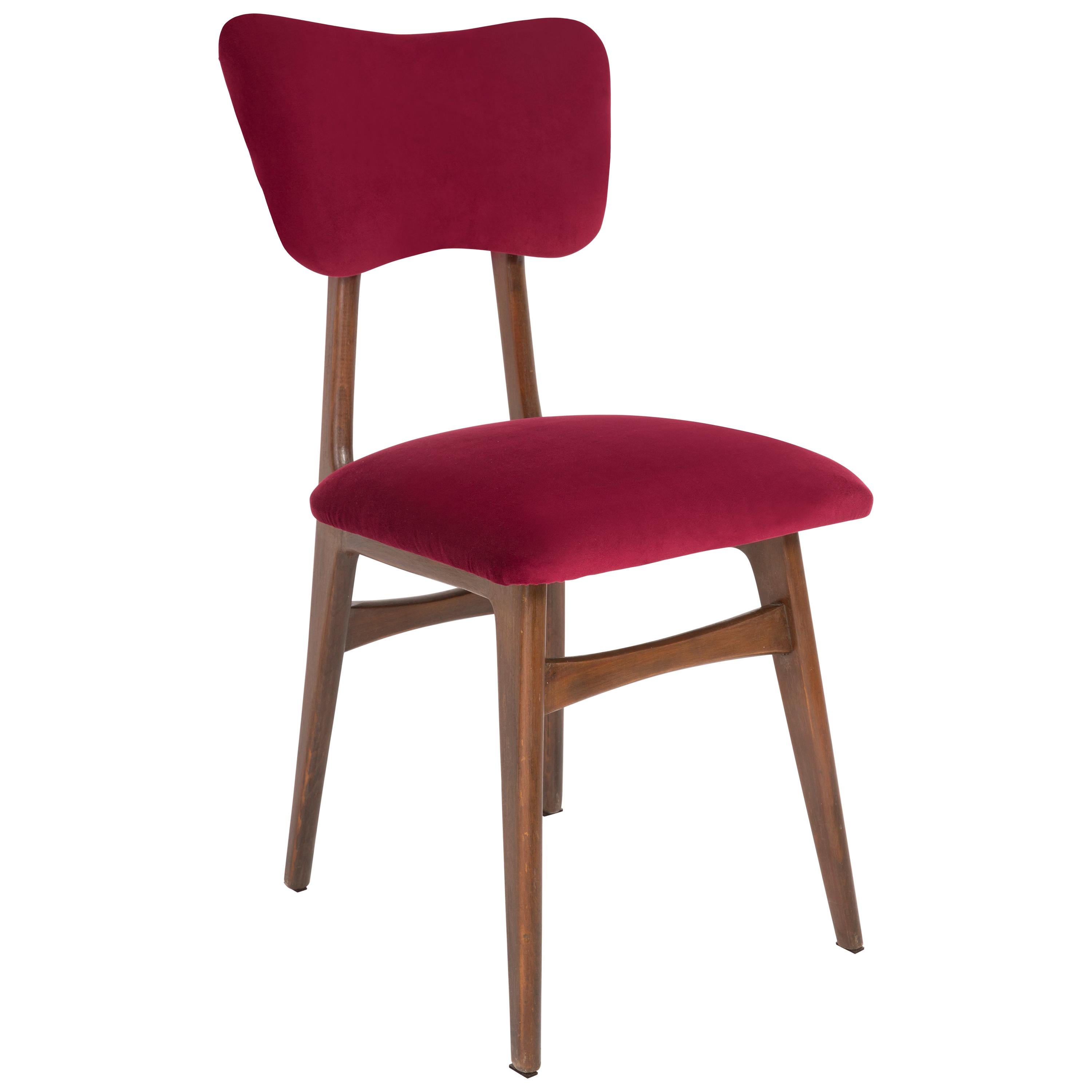Chaise rouge bourgogne du XXe siècle, années 1960