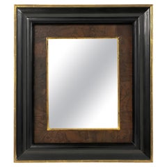 20th Century Burl and Gold Leaf Framed Mirror