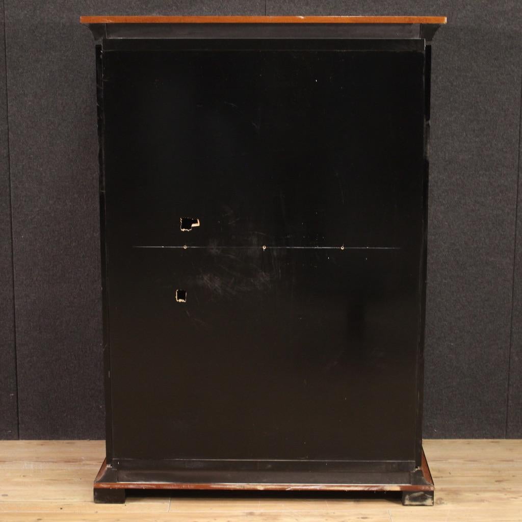 20th Century Burl and Lacquered Wood Italian Sideboard Armoire, 1980 For Sale 1
