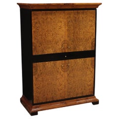 aparador italiano del siglo XX en madera de nudo y lacada, 1980