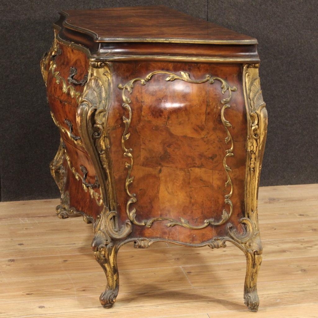 20th Century Burl, Beech and Fruitwood Venetian Chest of Drawers, 1950 3