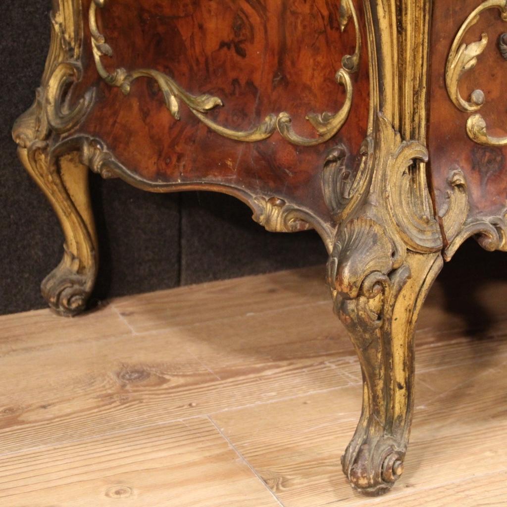 Wood 20th Century Burl, Beech and Fruitwood Venetian Chest of Drawers, 1950