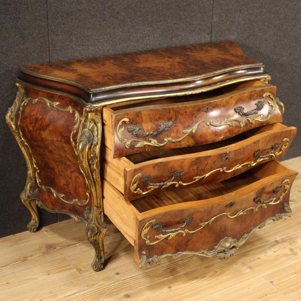 20th Century Burl, Beech and Fruitwood Venetian Chest of Drawers, 1950 1