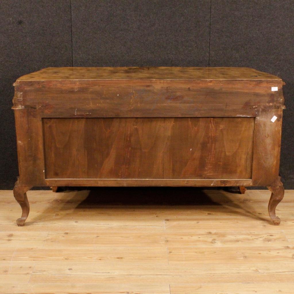 20th Century Burl, Beech and Wood Italian Dresser with 3 Drawers, 1960 4