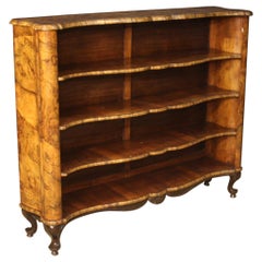 20th Century Burl Walnut and Beechwood Italian Bookcase, 1950