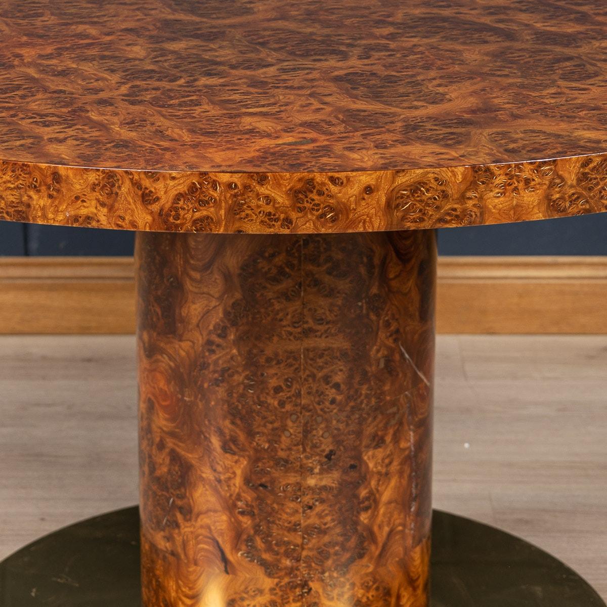 20th Century Burled Walnut Veneer Dining Table by Willy Rizzo, Italy, circa 1970 4