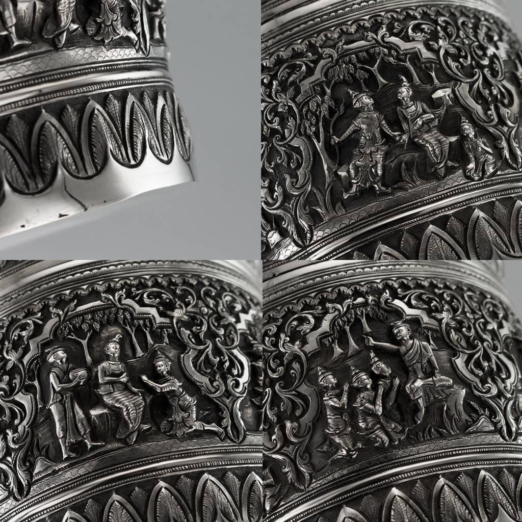 20th Century Burmese Outstanding Silver Betel Box, Rangoon 6