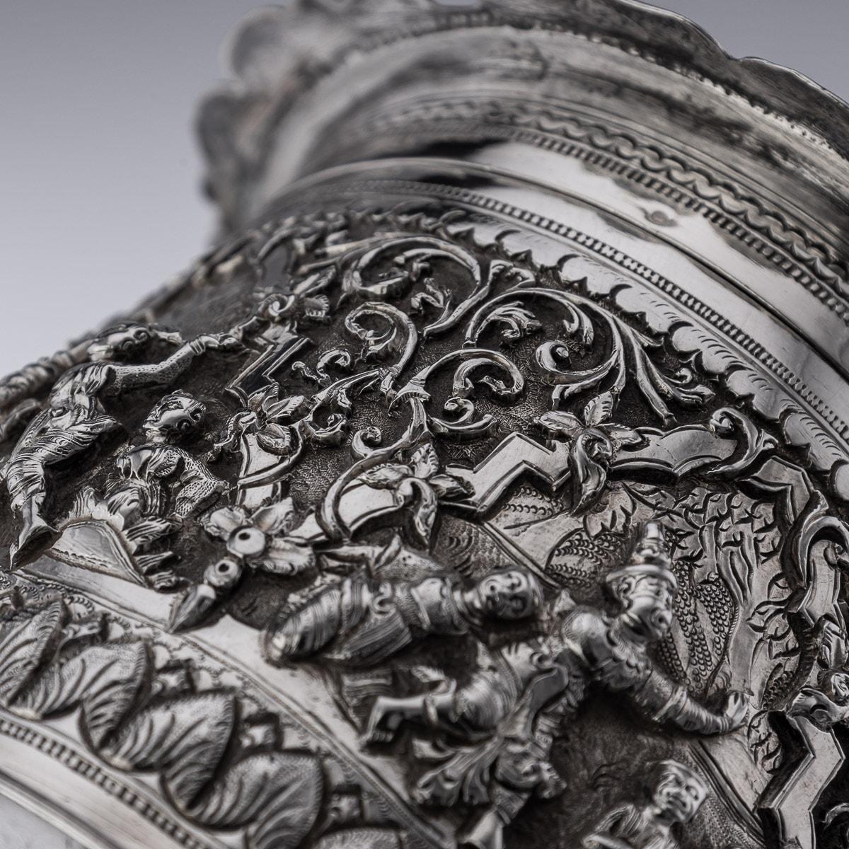 20th Century Burmese Solid Silver Betel Box, Rangoon, c.1900 15