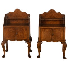 20th Century Burr Ash Bedside Tables