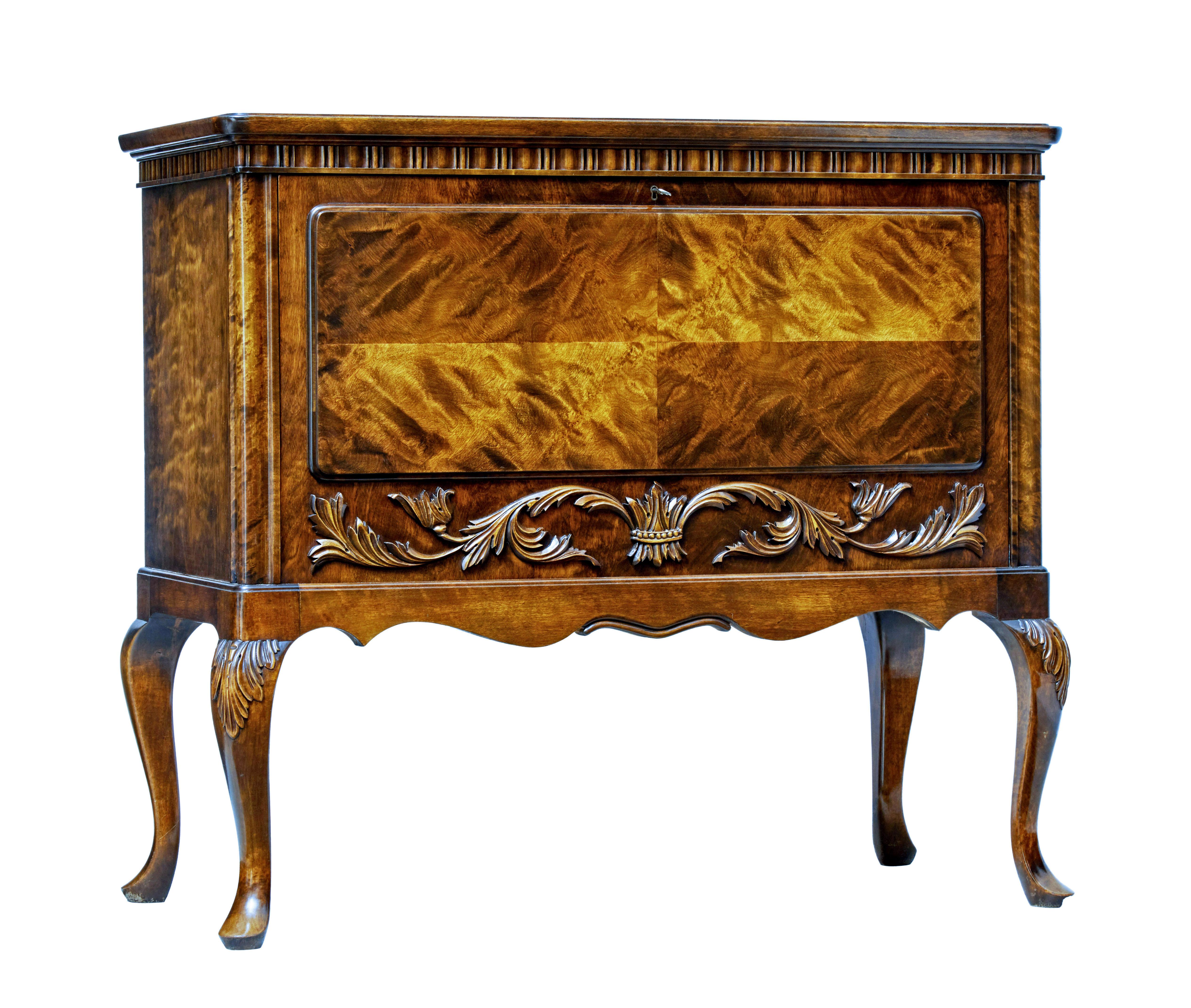 Suédois Coffret à couverts en loupe de bouleau du 20e siècle par Bodafors en vente