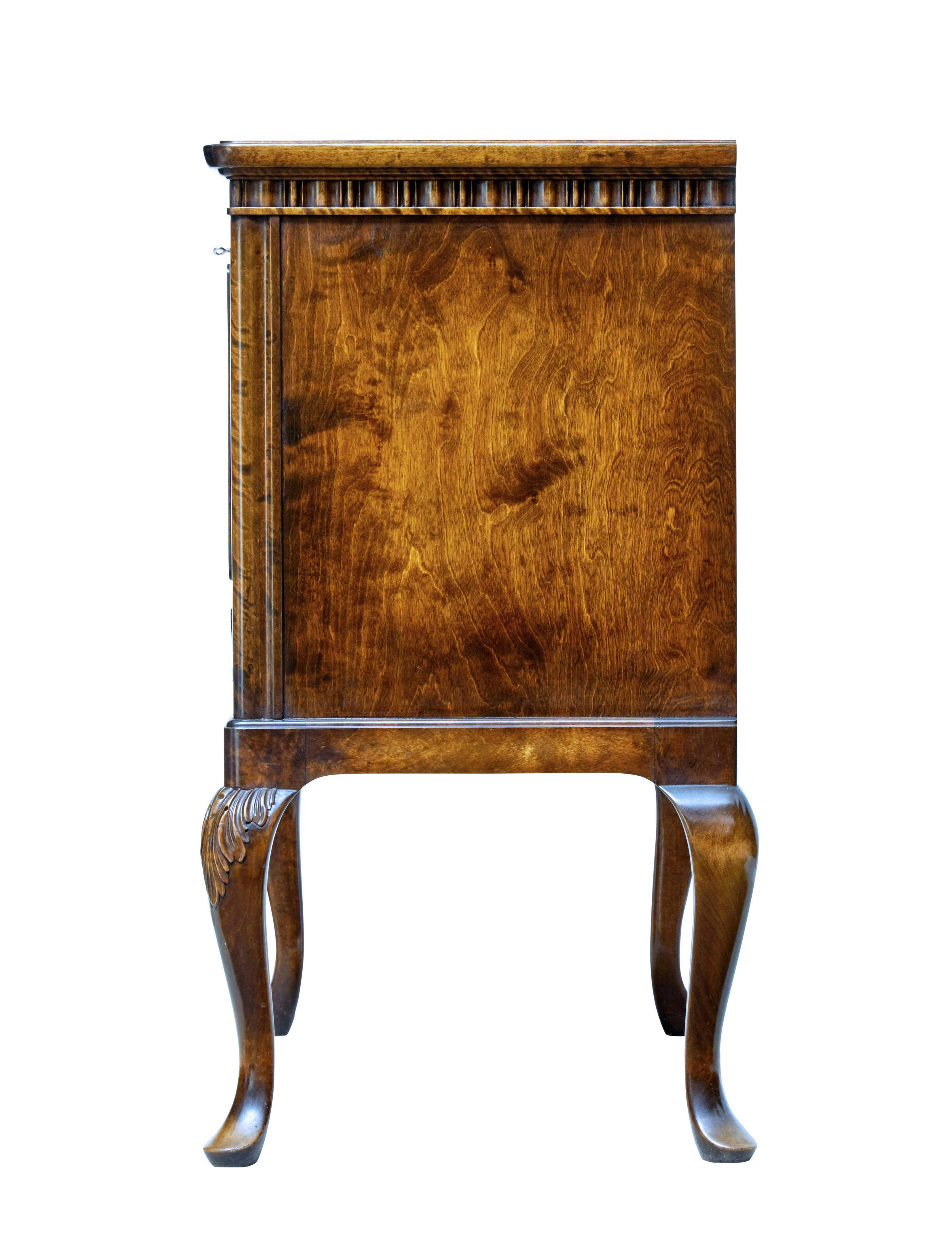 20ième siècle Coffret à couverts en loupe de bouleau du 20e siècle par Bodafors en vente