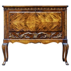 20th century burr birch cutlery chest by Bodafors