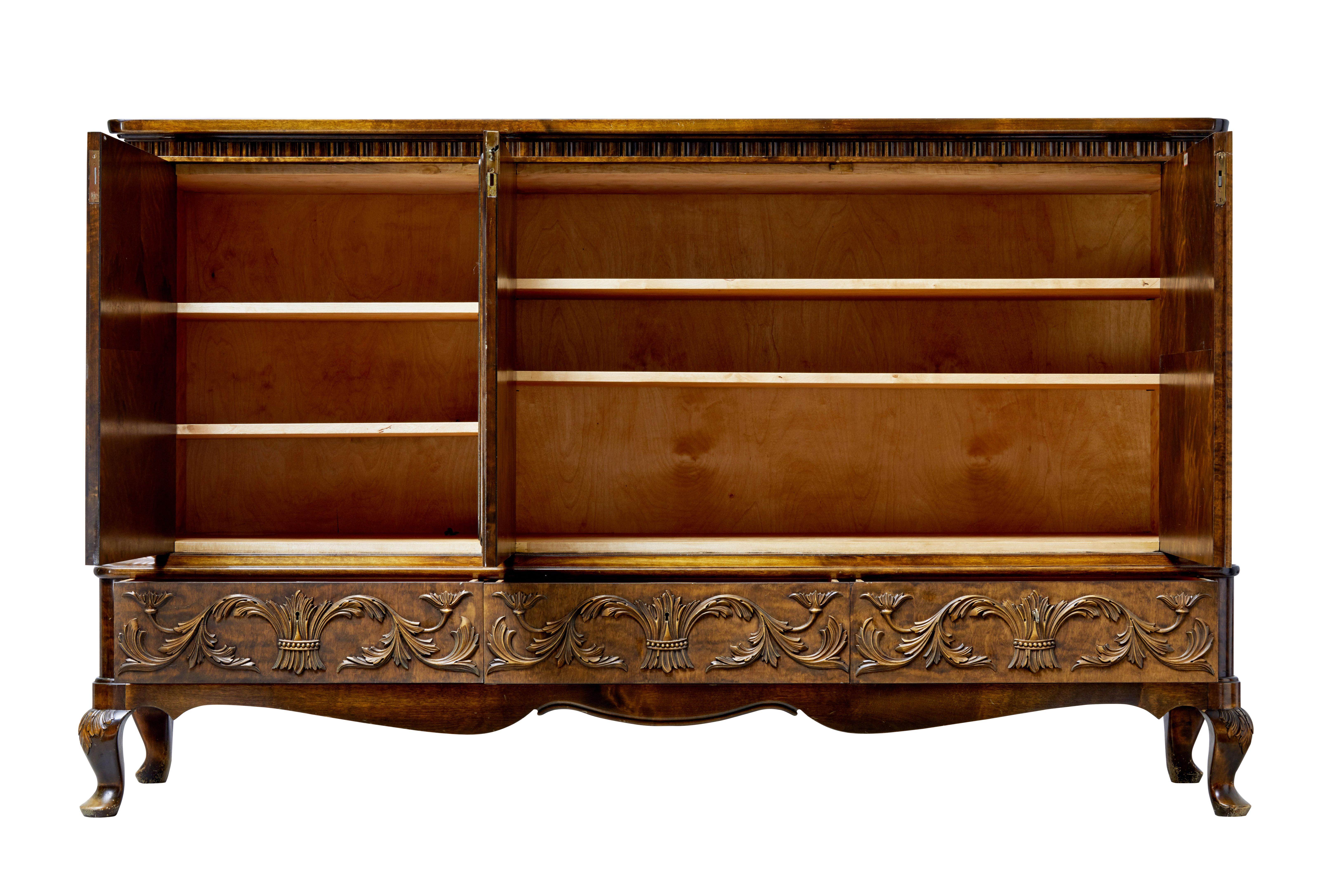 Art Deco 20th Century Burr Birch Sideboard by Bodafors