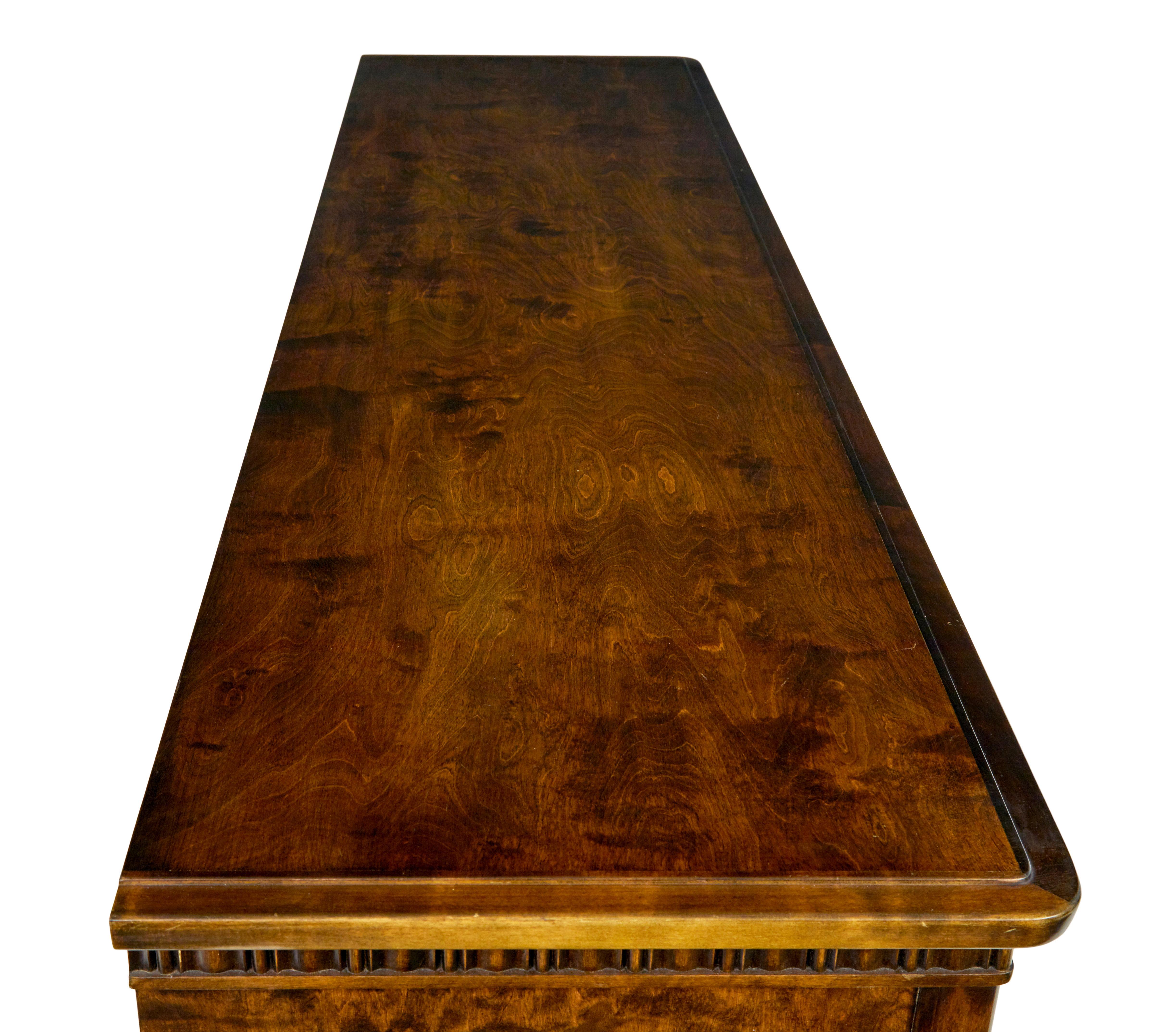 Birch 20th century burr birch sideboard by Bodafors For Sale