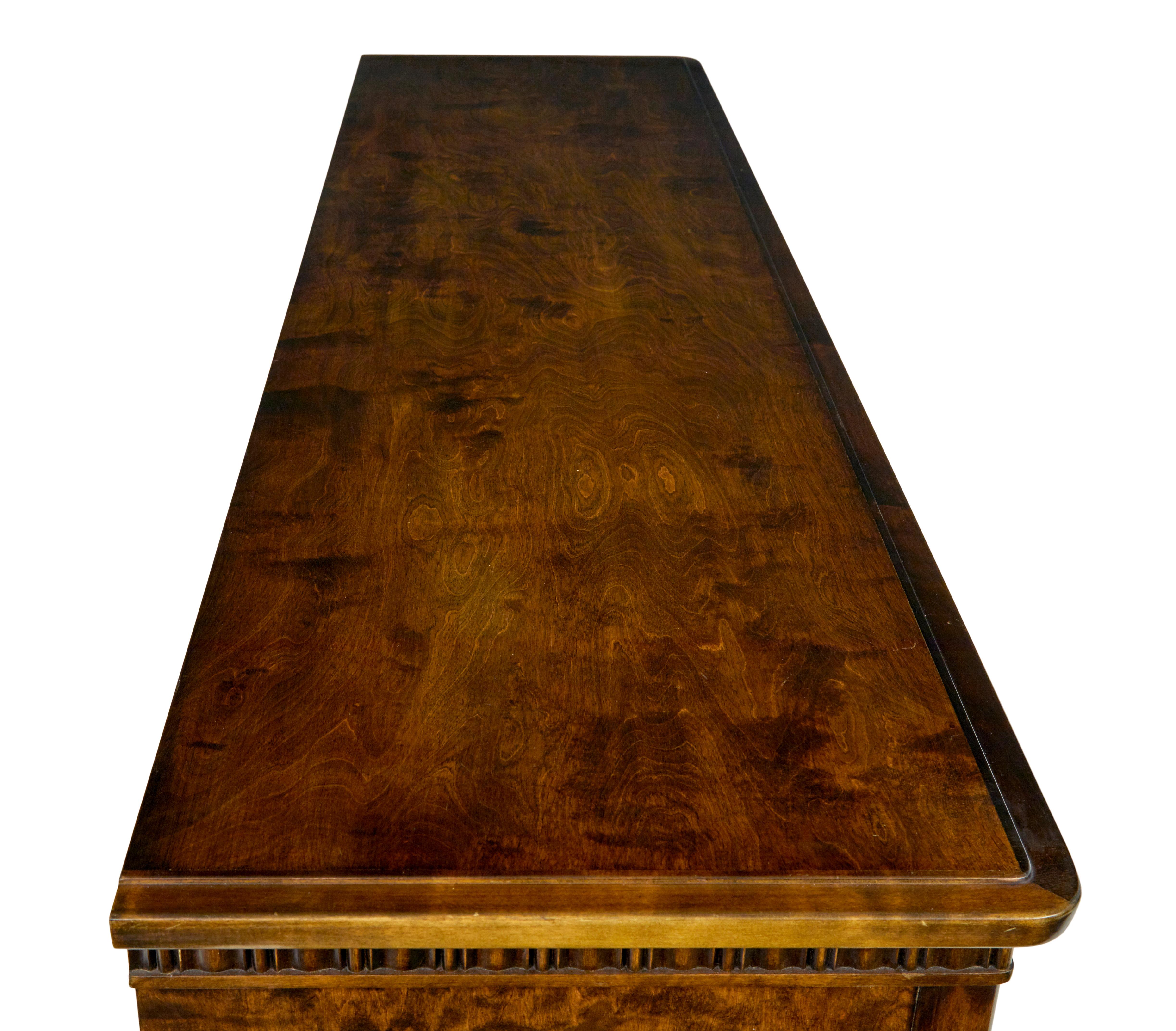 20th century burr birch sideboard by Bodafors For Sale 1