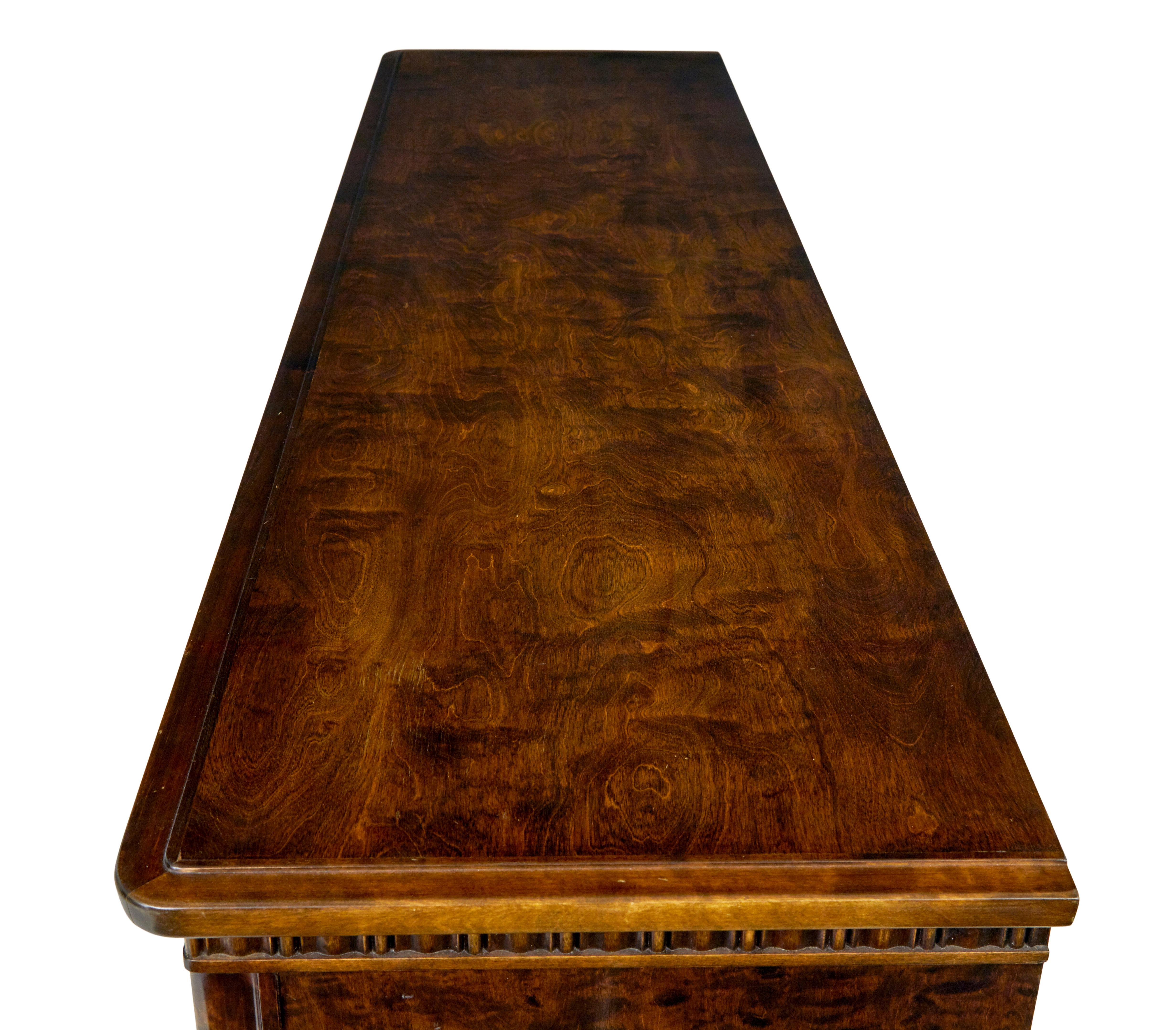 20th century burr birch sideboard by Bodafors For Sale 1