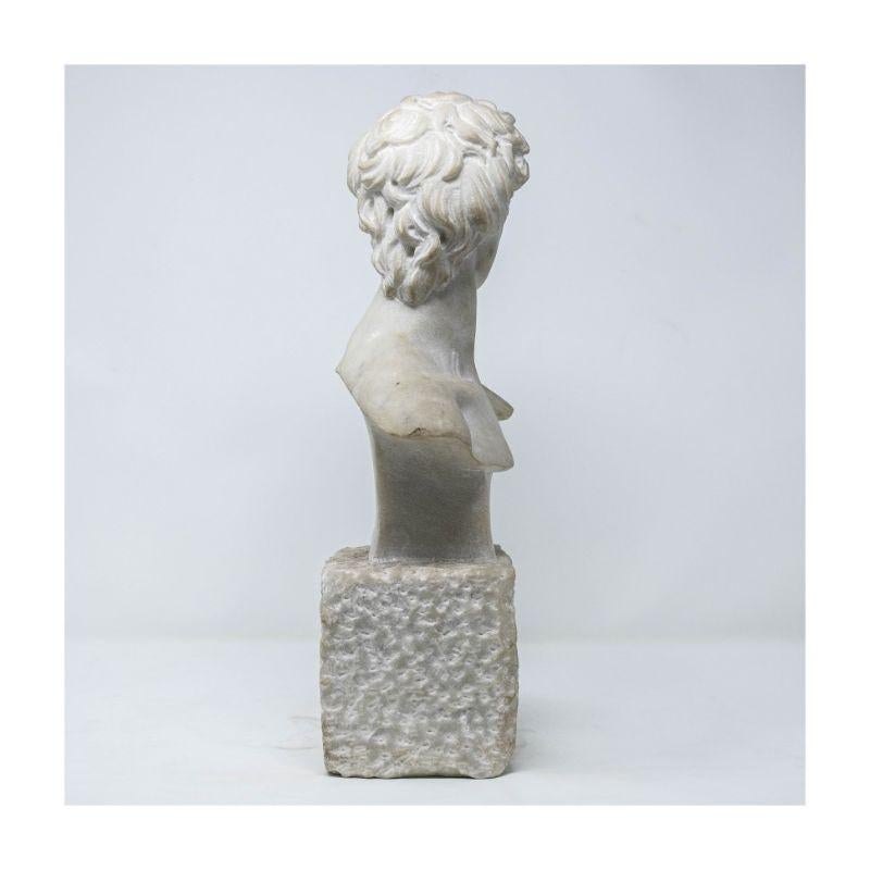 20th Century Bust of David Sculpture Marble 3