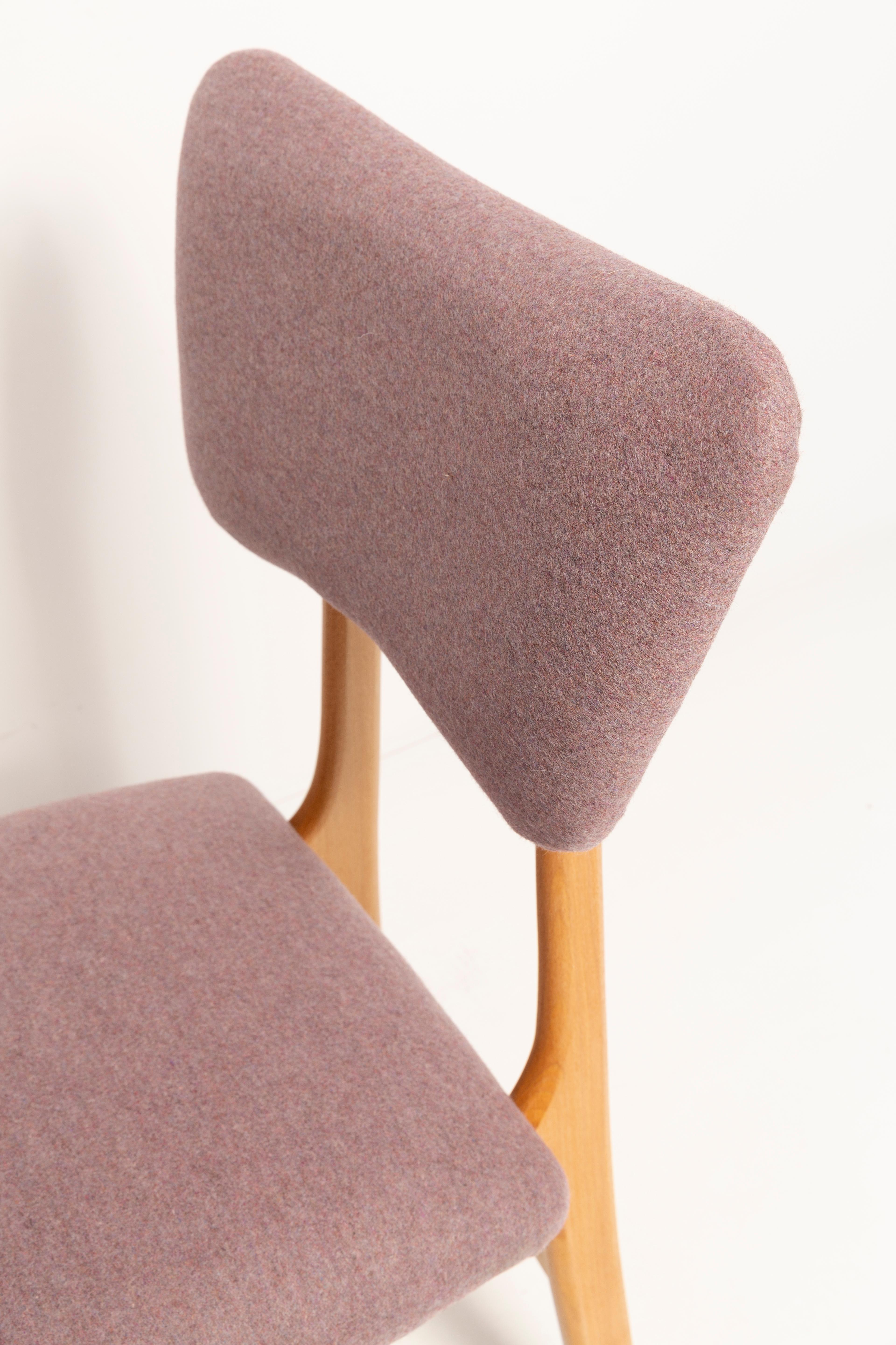 20th Century Butterfly Dining Chair, Pink Wool, Light Wood, Europe, 1960s For Sale 4