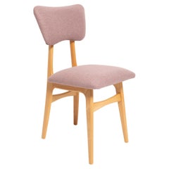 Retro 20th Century Butterfly Dining Chair, Pink Wool, Light Wood, Europe, 1960s