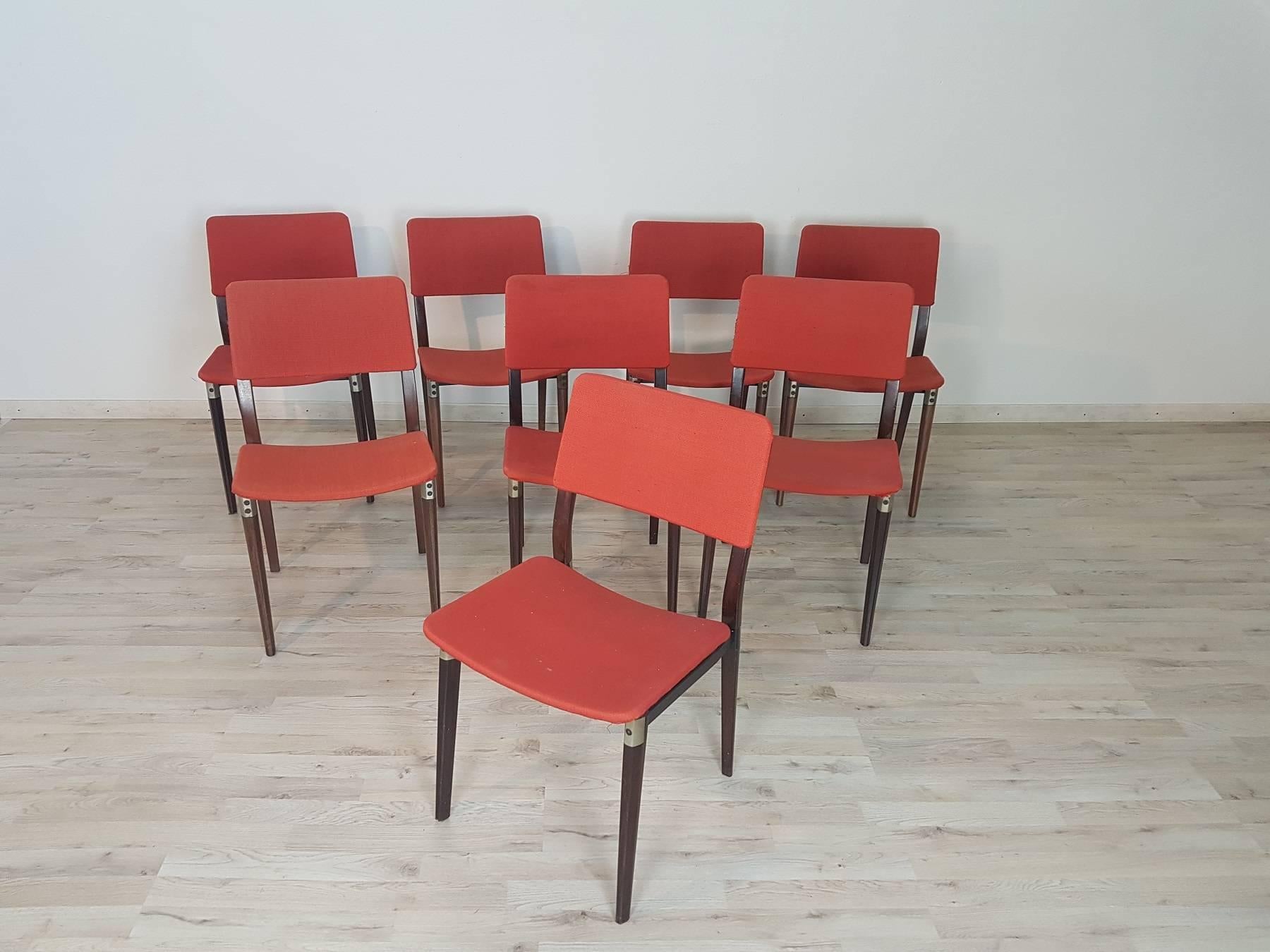 italien Ensemble de huit chaises « S82 » d'Eugenio Gerli pour Tecno Milano, années 1960 en vente