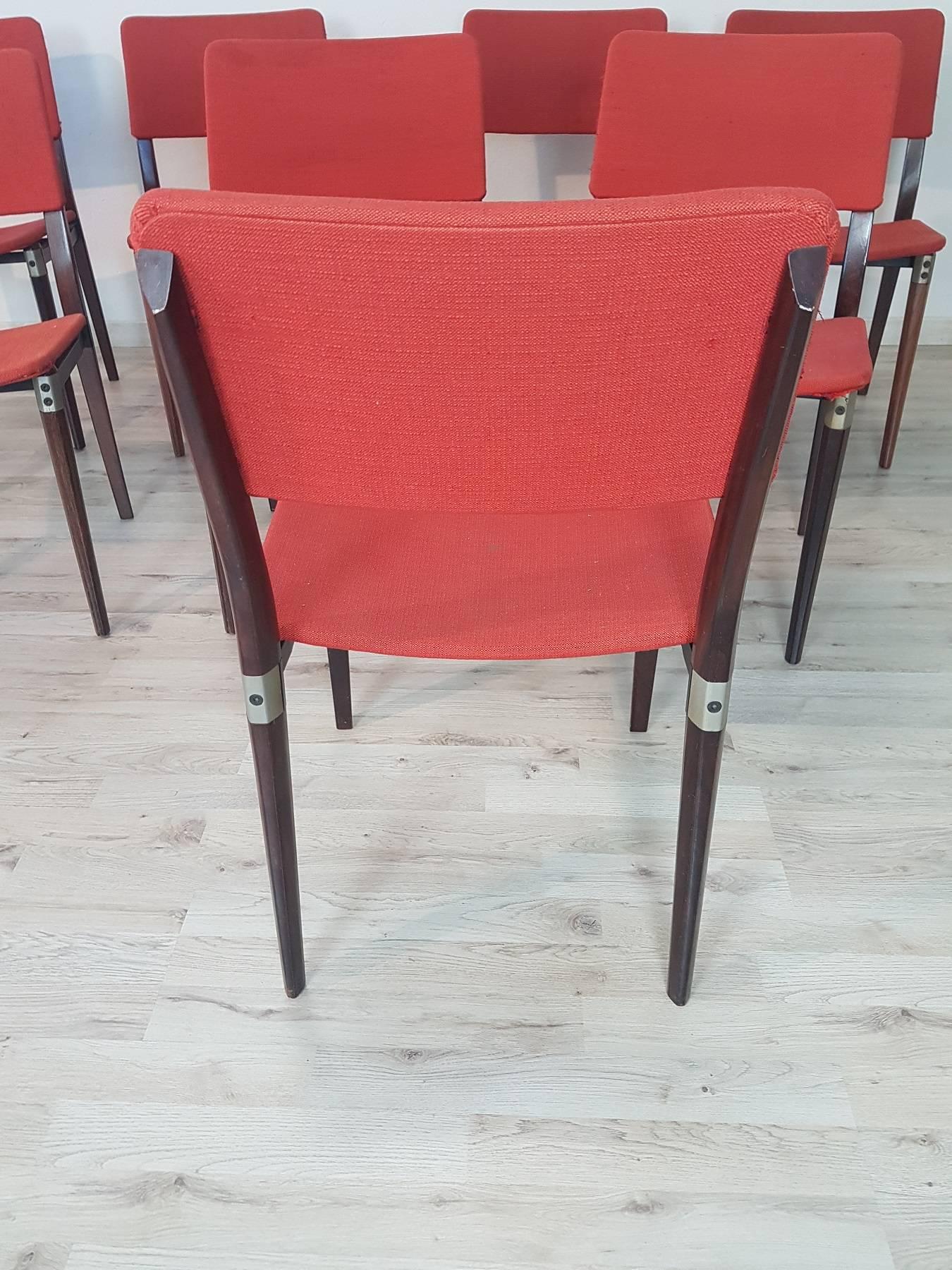 Ensemble de huit chaises « S82 » d'Eugenio Gerli pour Tecno Milano, années 1960 en vente 2