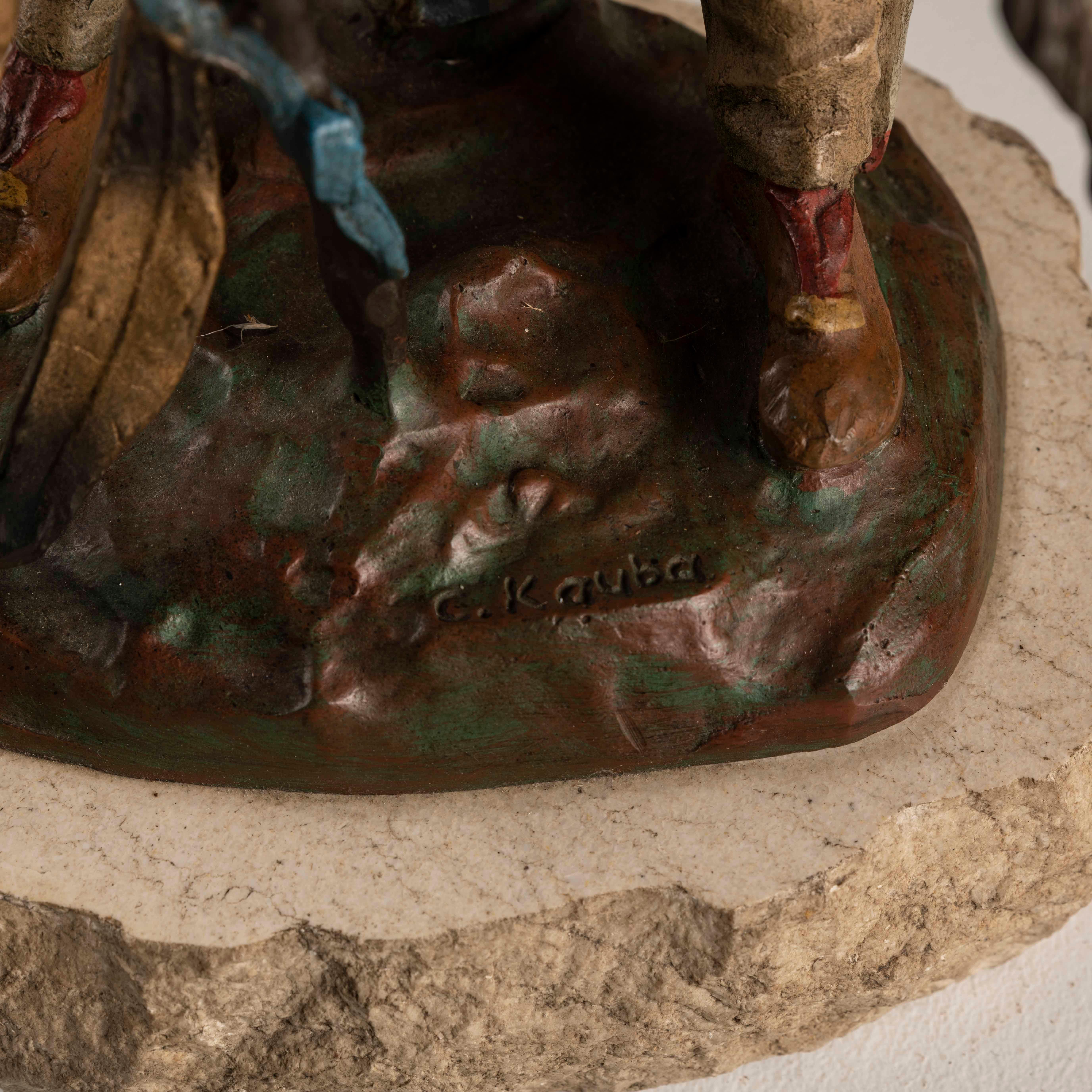 Sculpture Kauba en bronze « Perse » du 20ème siècle en vente 3