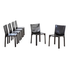 20th Century CAB 412 Set of Six Chairs by Mario Bellini for Cassina 
70s