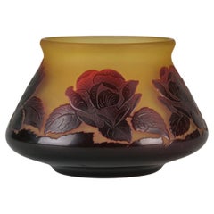 20th Century Cameo Glass Vase Entitled "Floral Bowl" by Paul Nicolas